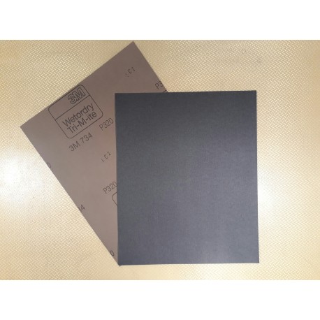 PAPIER DE VERRE À L'EAU WATERDRY 3M 734 - GRAIN 320