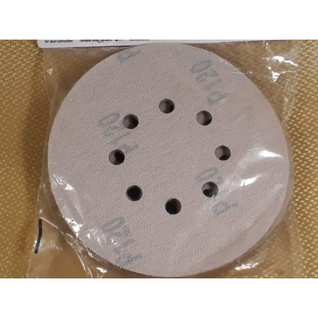 LOT DE 10 DISQUES ABRASIFS PERFORÉS AUTO-AGRIPPANTS Ø 150 MM GRAIN 120 LOT DE 10 DISQUES ABRASIFS PERFORÉS AUTO-AGRIPPANTS Ø 150 MM GRAIN 120