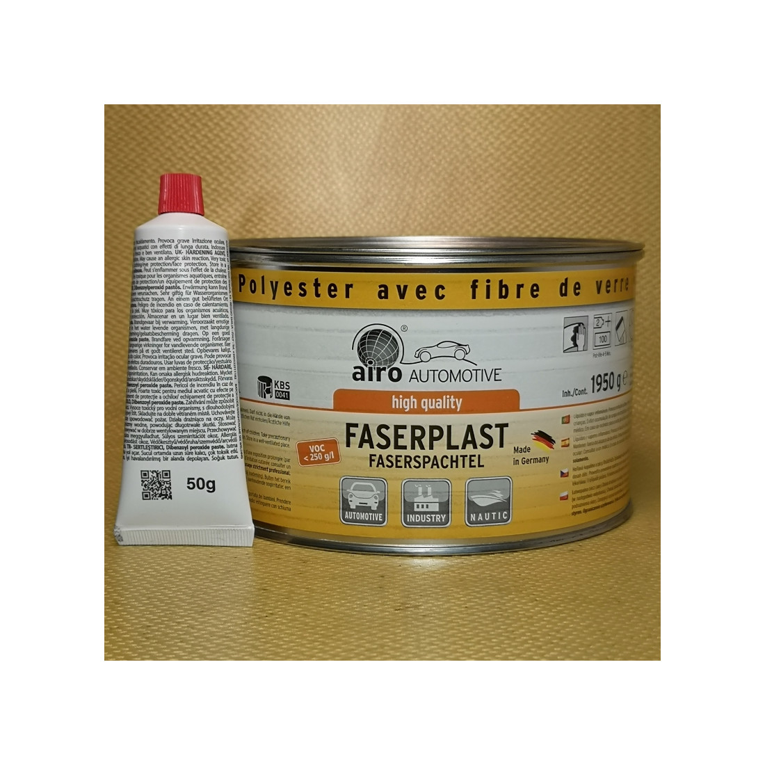 Mastic de réparation à base de fibres de verre - Pour le bois métal  plastique - 1kg - Presto - Good Deal