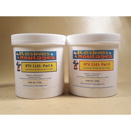 KIT PATE A MODELER RTV SILICONE 50 SHORE A CONTACT PEAU - 1 KG